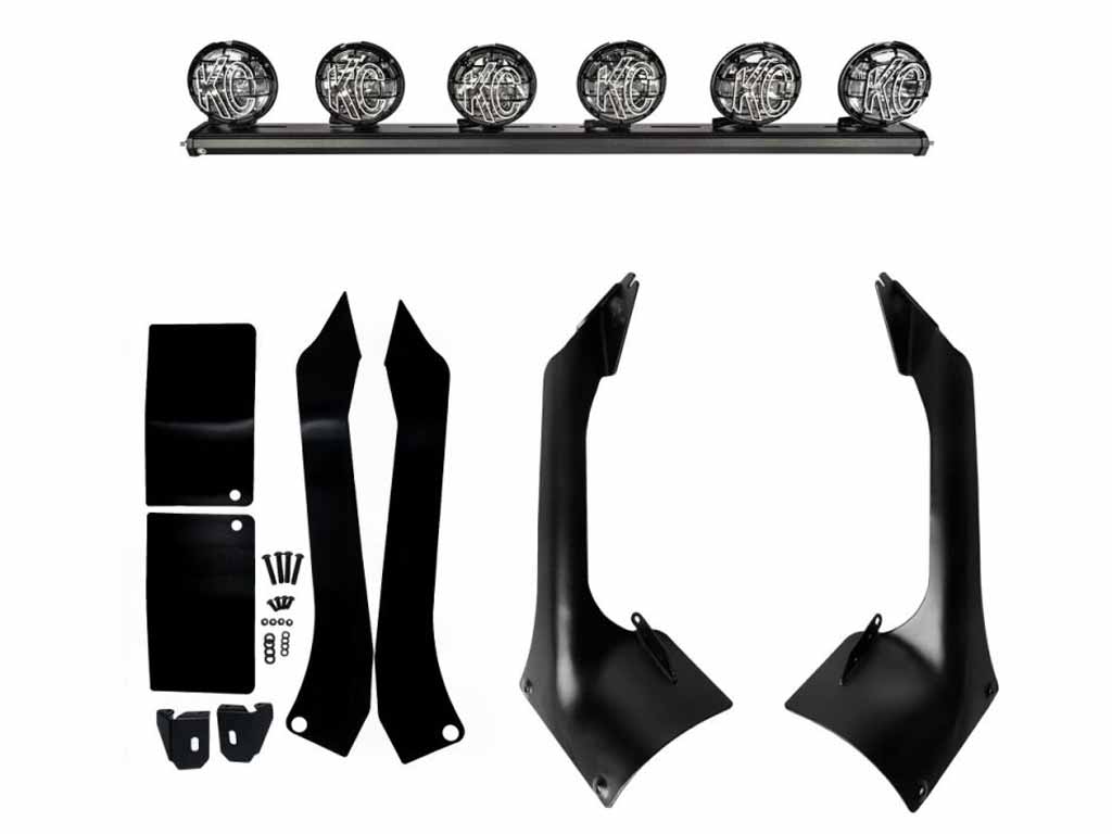KC Hilites 50 in KC Xross Bar - Overhead - Apollo Pro Halogen - 6-Light System - 600W Combo Beam - Jeep 18-20 JL / JT