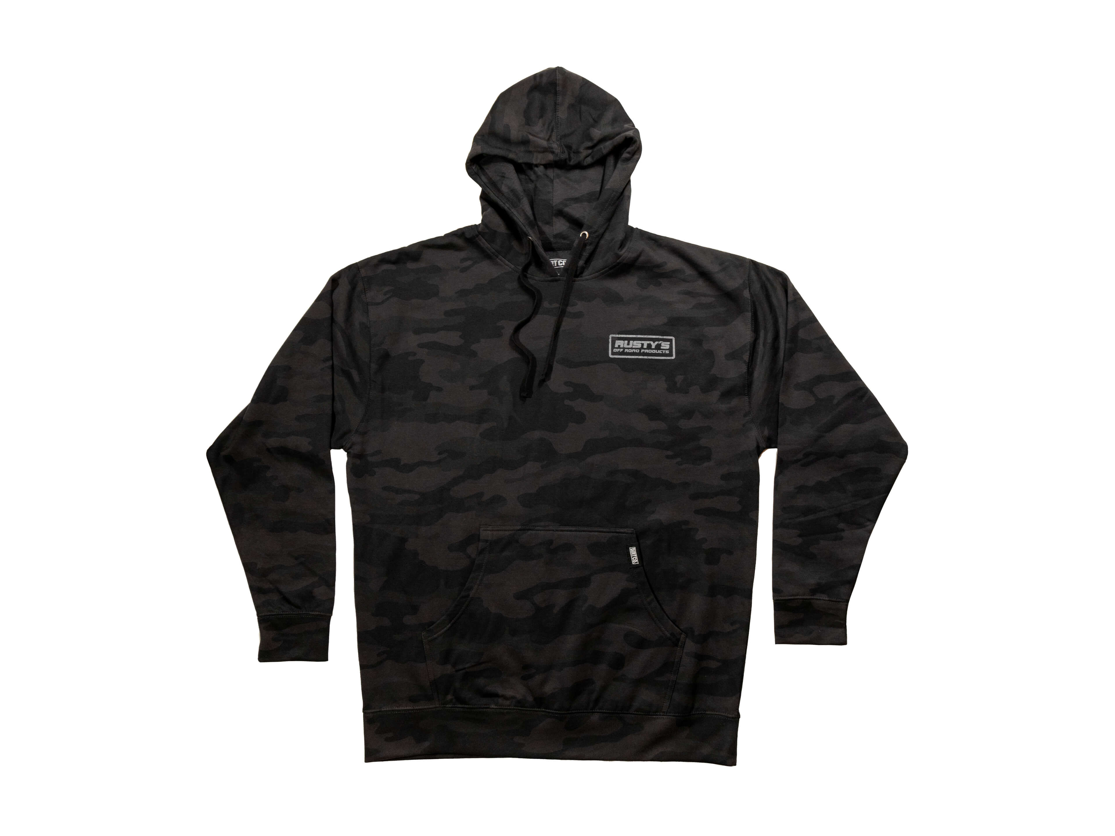 Rusty's Black Out Camo Patch Logo Pullover Hoodie – Rusty's Off
